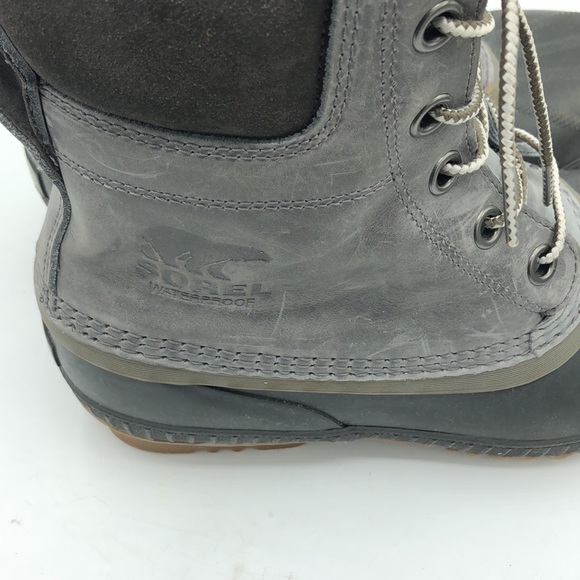 SOREL CHEYANNE II DUCK BOOT MEN’S 8 LACE UP GREY #NM2575-052 main image 11